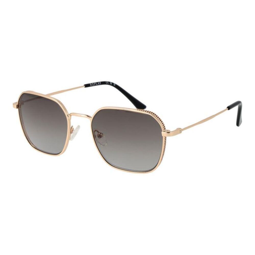 Replay Metal Frame Sunglasses Unisex Rose Gold